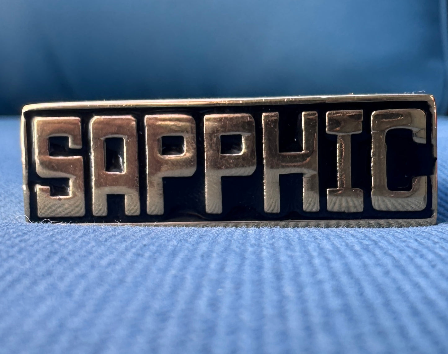 Sapphic Statement Double Ring