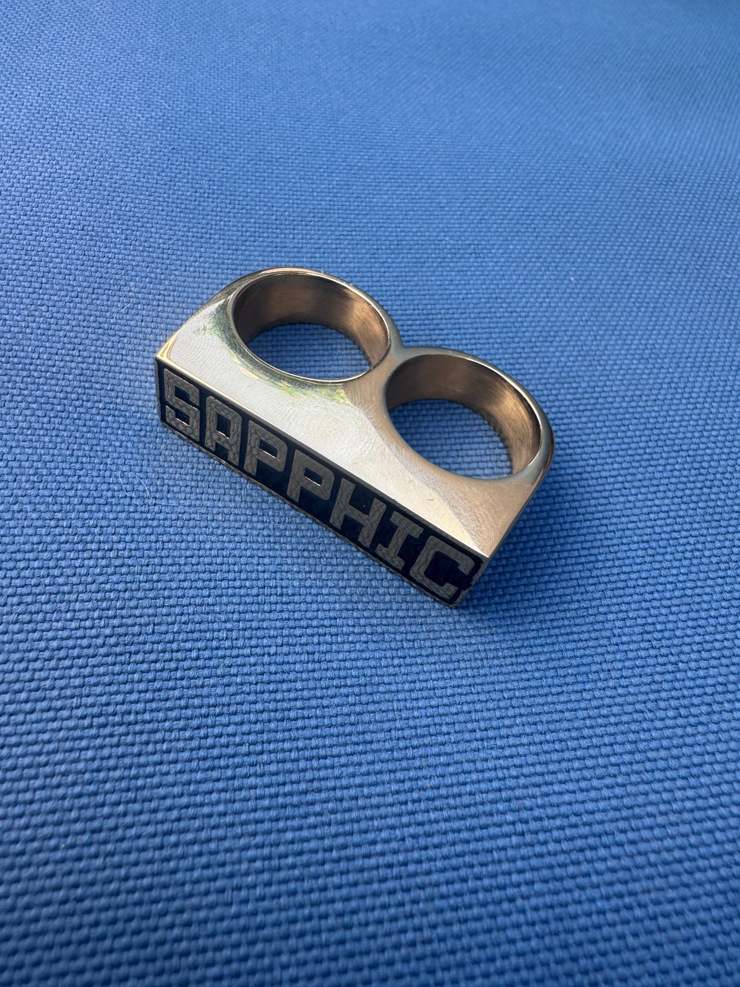 Sapphic Statement Double Ring