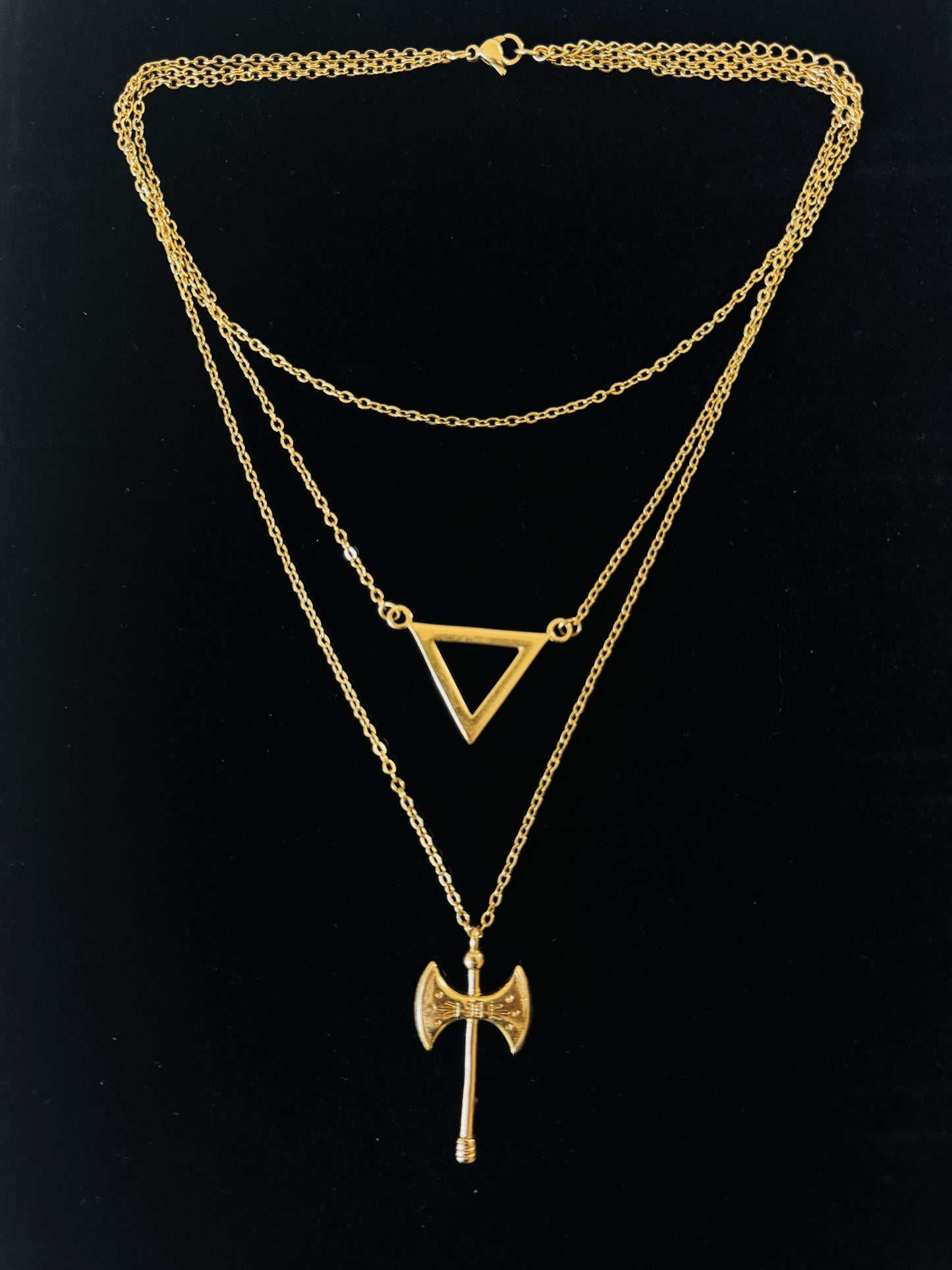 Three Layer Sapphic Pride Necklace