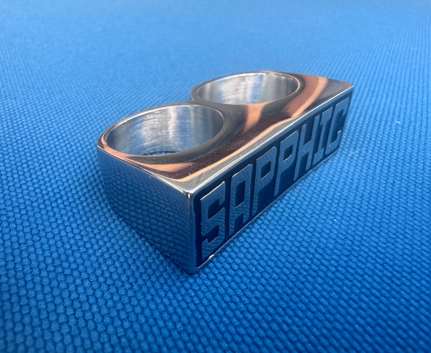 Sapphic Statement Double Ring